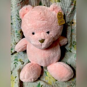 Animal Adventure Pink Teddy Bear Brown Nose 2022 Plush 16” Stuffed Animal